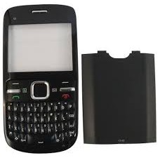 CARCAÇA NOKIA C3 PRETA PRIMEIRA LINHA